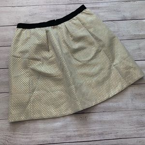 Ganni for Anthropologie Gold Mini Skirt - Large